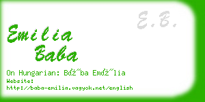 emilia baba business card